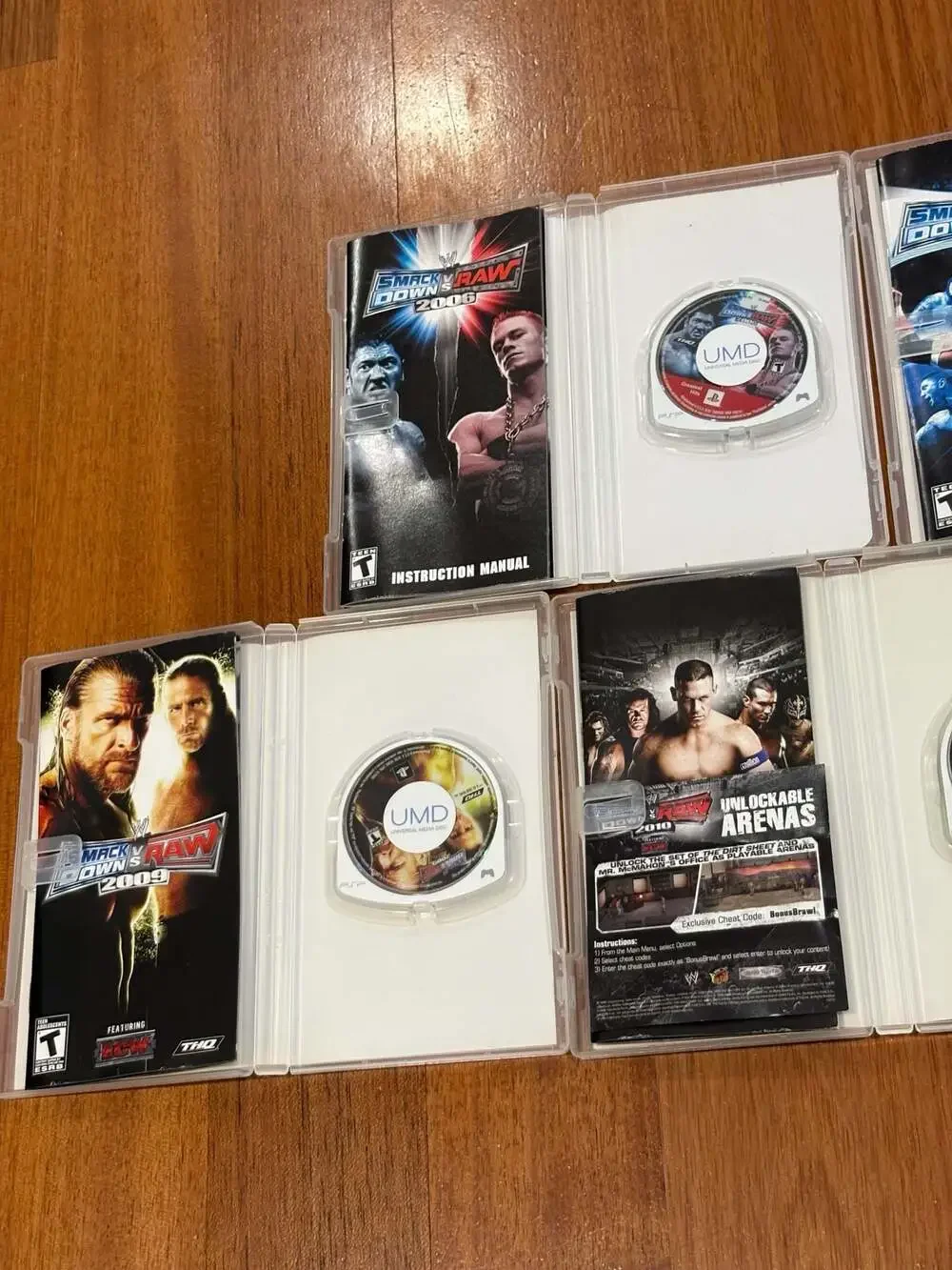 Complete WWE PSP Collection SmackDown vs Raw 2006-2011 + All Stars CIB Lot